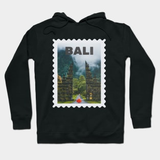 Bali Indonesia Postcard Stamp Design with Travel Photograph Hoodie